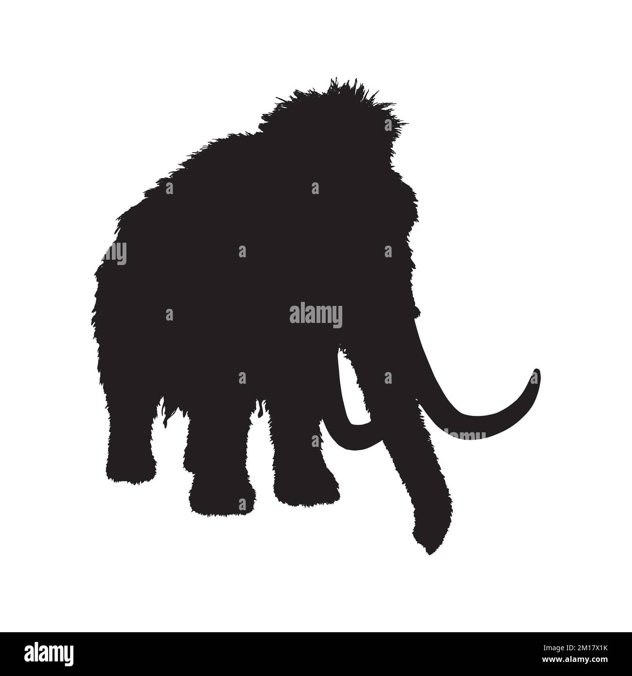 Illustrazione vettoriale della silhouette Woolly Mammoth Illustrazione Vettoriale