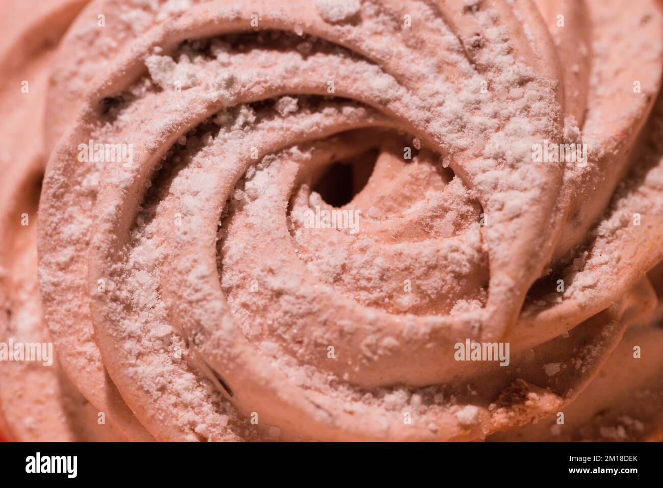 La marshmallows di ciliegia fatta in casa un colpo vicino. Foto Stock