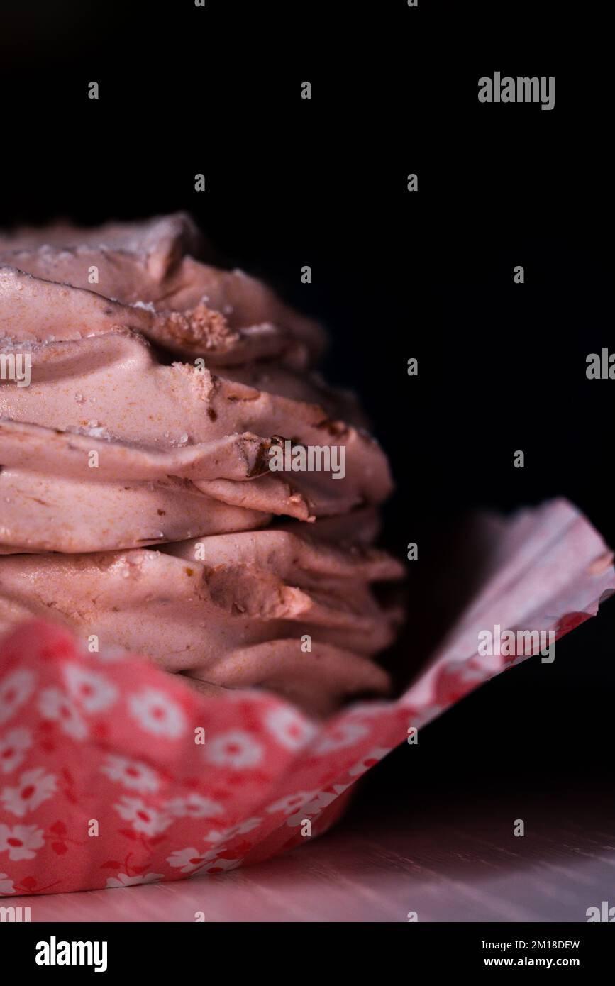 La marshmallows di ciliegia fatta in casa un colpo vicino. Foto Stock