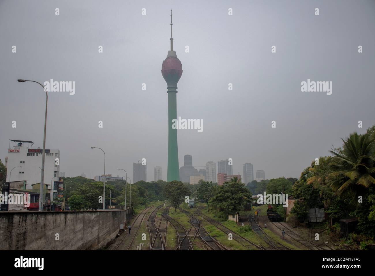 L'inquinamento atmosferico colpì la città di Colombo Foto Stock