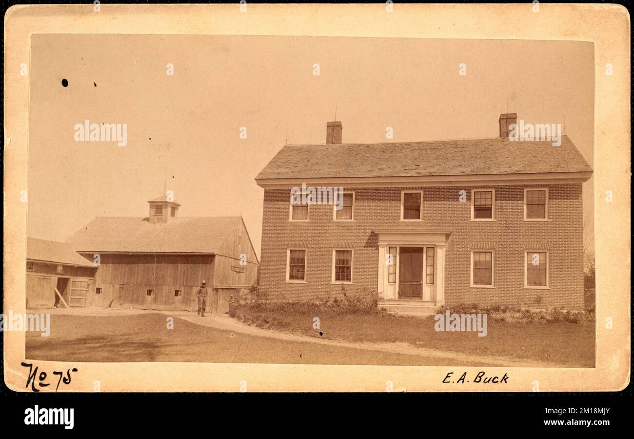 Sudbury Reservoir, immobiliare, E. A. Buck, casa e fienile, Southborough, Massa, ca. 1893 , acquedotto, serbatoi strutture di distribuzione dell'acqua, immobiliare Foto Stock