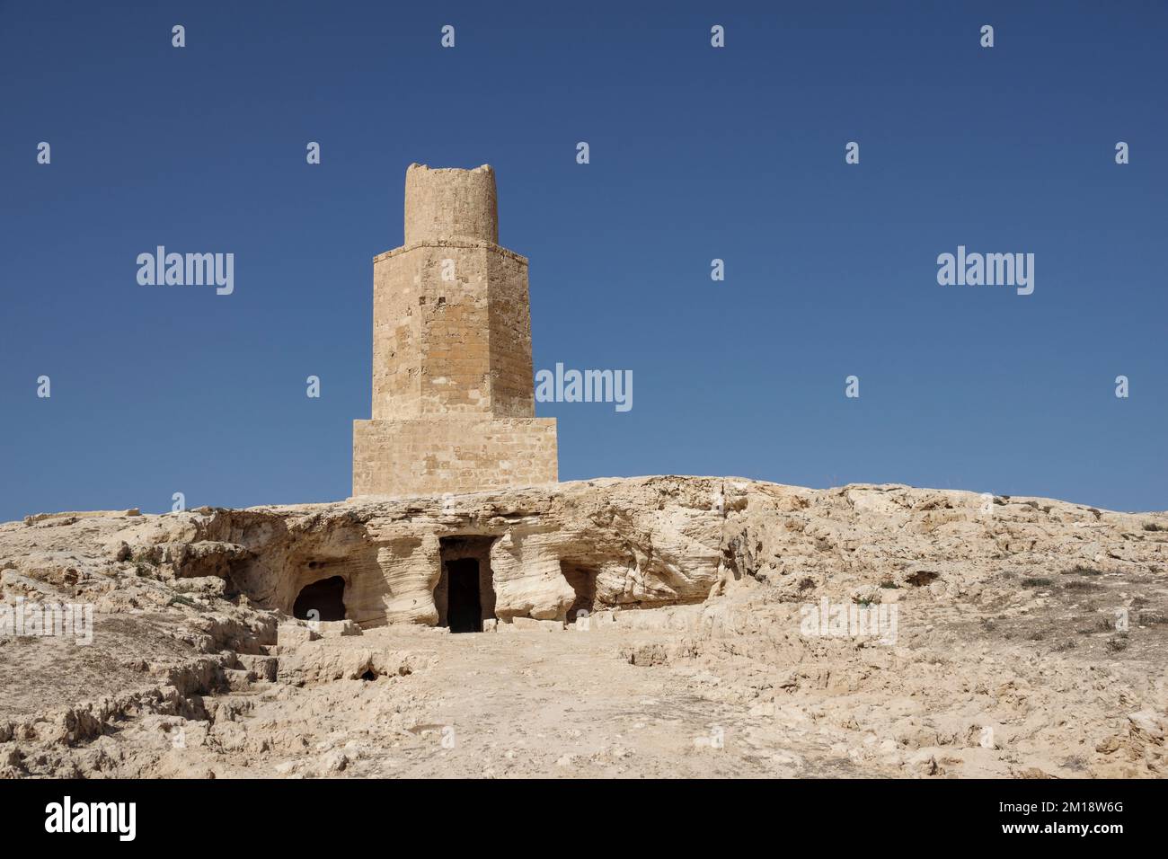 Il faro di Taposiris Magna anche conosciuto come Abu Sir, ad ovest di Alessandria, Egitto Foto Stock