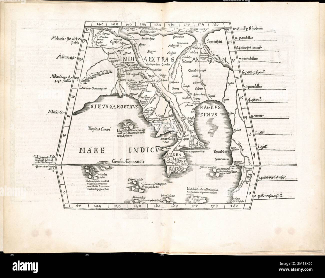 Tabula XI Asiae , India, carte geografiche, opere iniziali del 1800, Bangladesh, carte geografiche, opere iniziali del 1800, Thailandia, carte geografiche, opere iniziali del 1800, Birmania, carte geografiche, opere iniziali del 1800 Norman B. Leventhal Map Center Collection Foto Stock