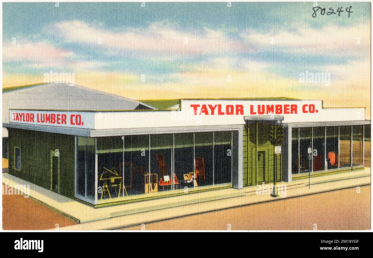 Taylor Lumber Co.. , Commercial facilities, Tichnor Brothers Collection, cartoline degli Stati Uniti Foto Stock