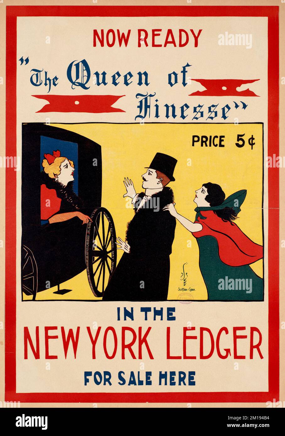 'La regina della finezza', ora pronto nella contabilità di New York per la vendita qui, carrozze e pullman, Periodicals Foto Stock