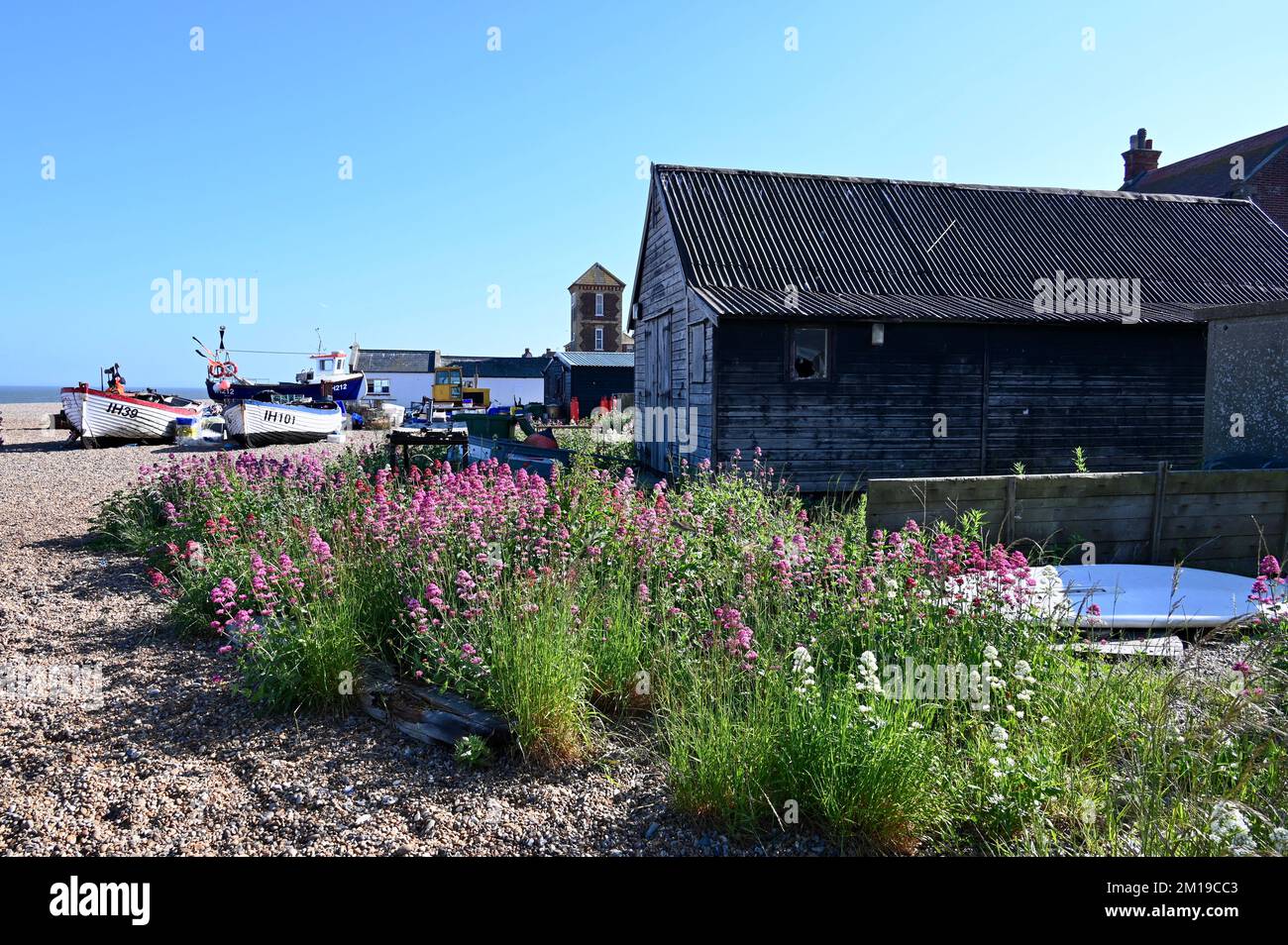 Aldeburgh Beach, Aldeburgh, Suffolk, Regno Unito Foto Stock