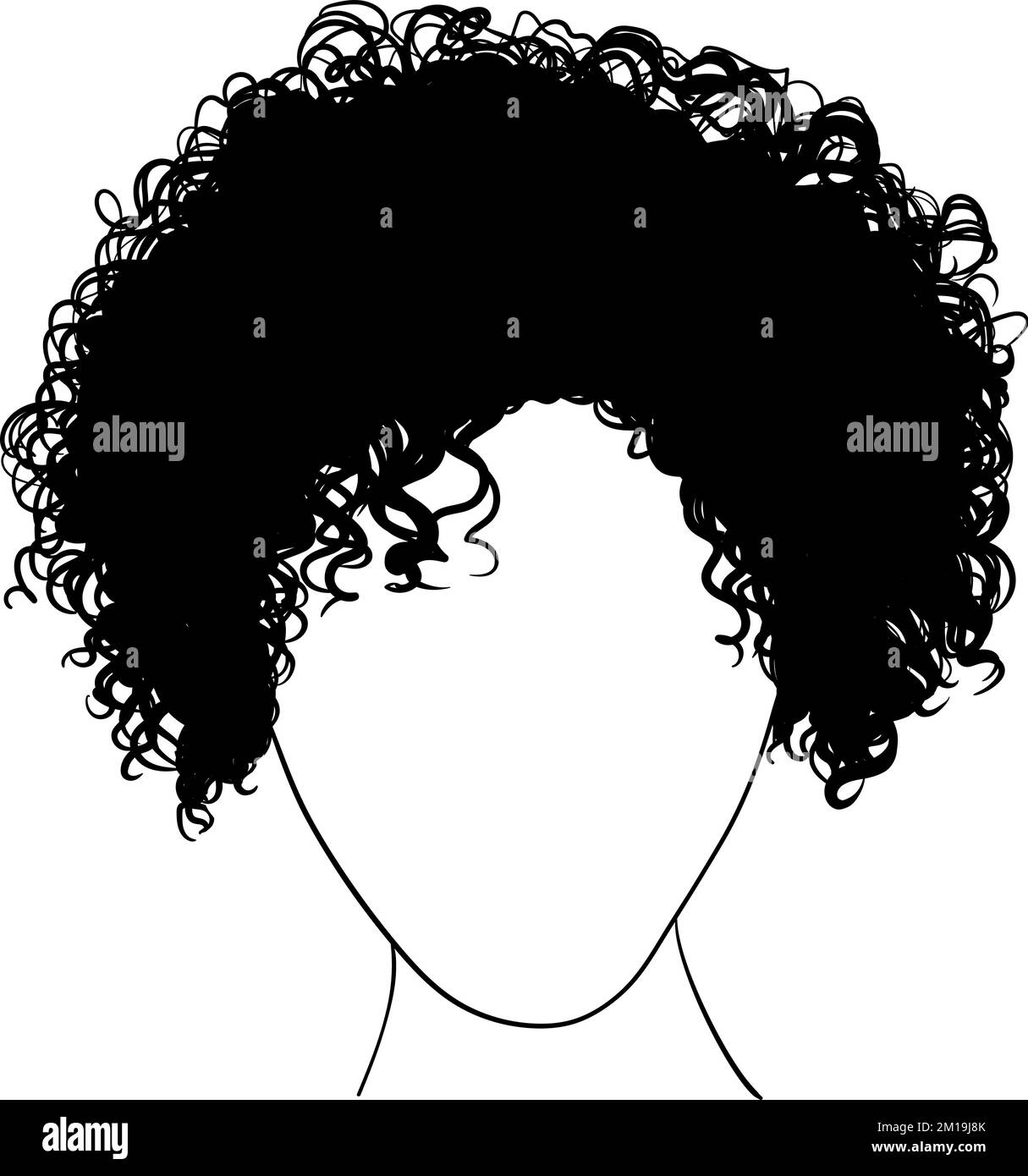 Ragazza con capello corto vettore isolato avatar Illustrazione Vettoriale