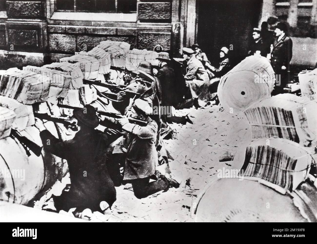 Lavoratori di Berlino nella rivoluzione di novembre del 1918-1919. Foto Stock