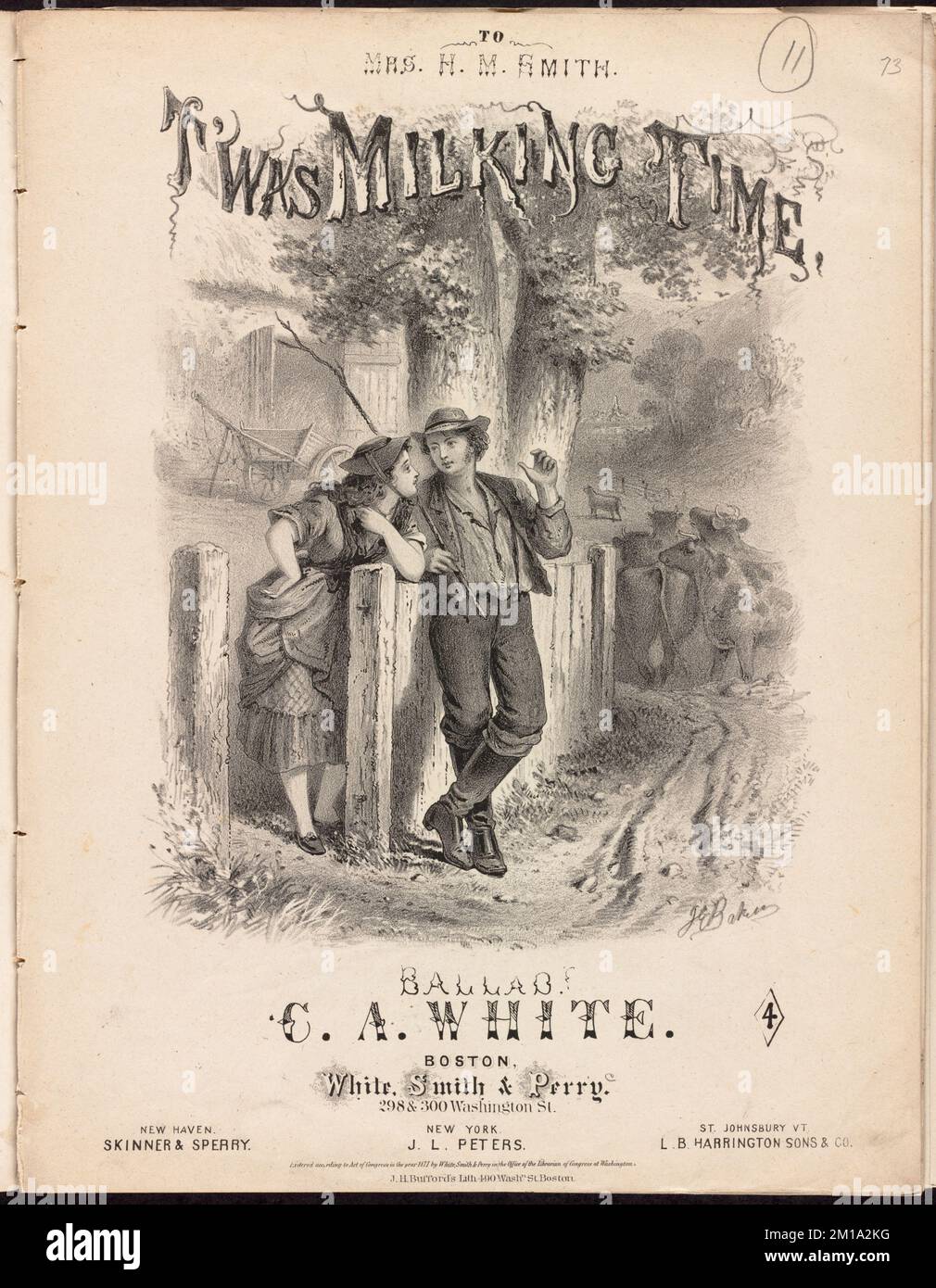 T'was mungendo tempo, ballata , Foto Stock