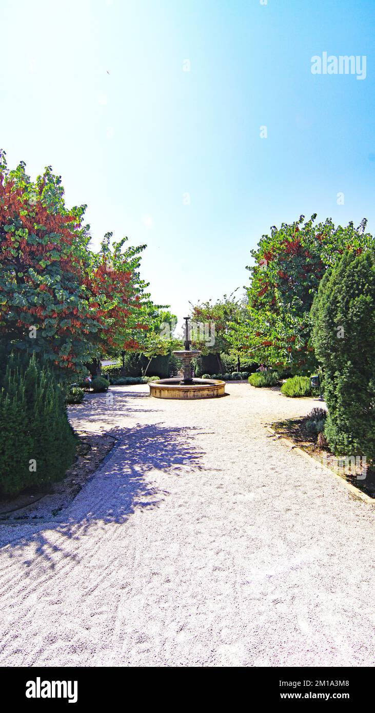 Vista di giardini, strade e vicoli di Zara, Dalmazia in Croazia, Europa Foto Stock