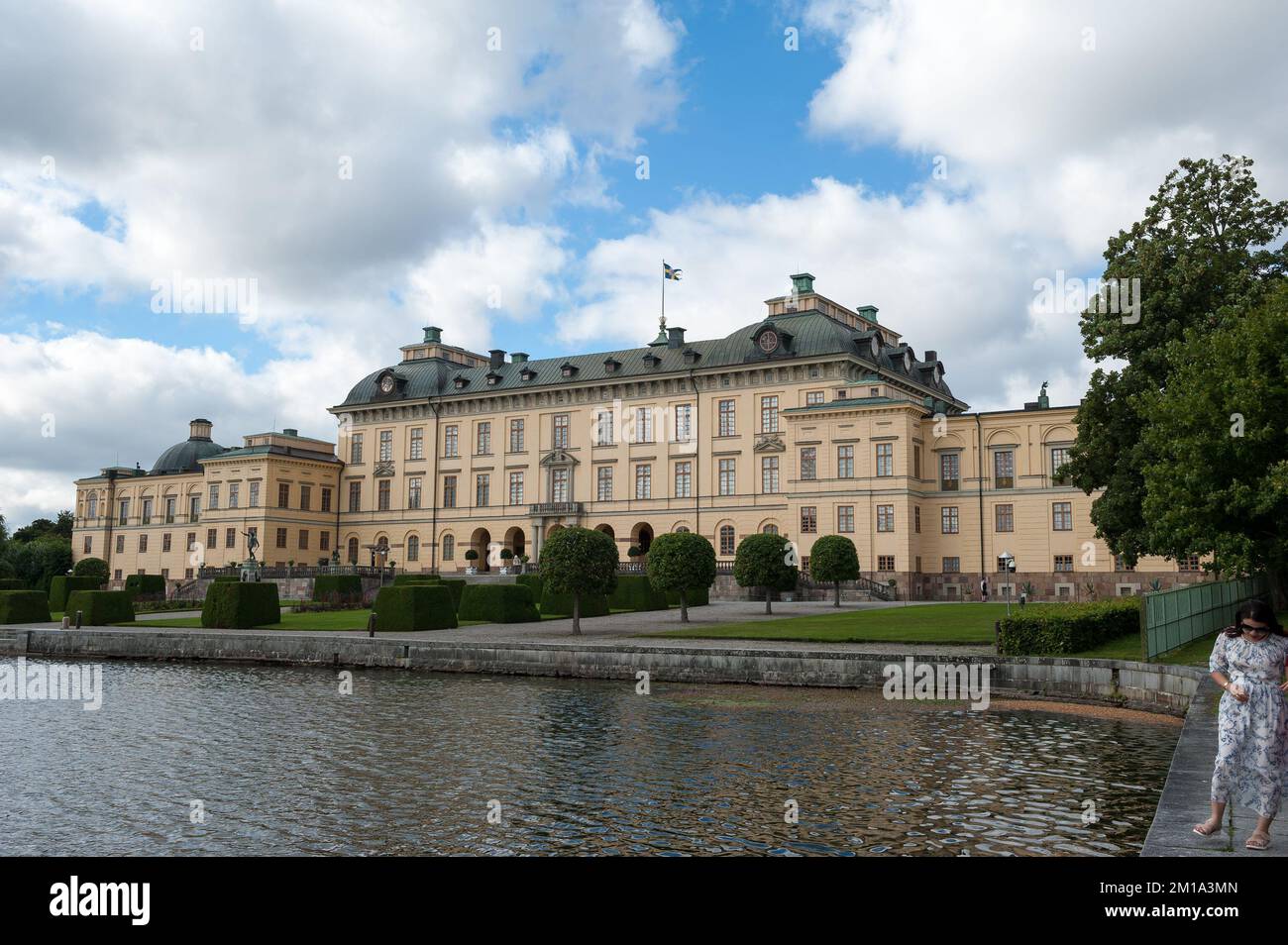 Palazzo Drottningholm, comune di Ekerö, Contea di Stoccolma, Svezia Foto Stock