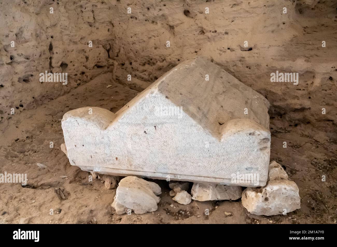 Le tombe nel sono locali al Tempio di Taposiris Magna anche conosciuto come Abu Sir, ad ovest di Alessandria, Egitto Foto Stock