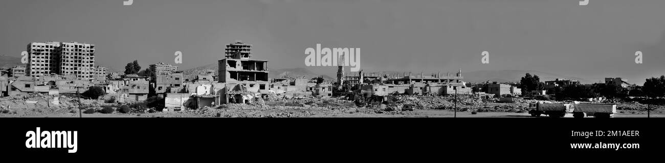 Sobborghi di Damasco, Siria Foto Stock