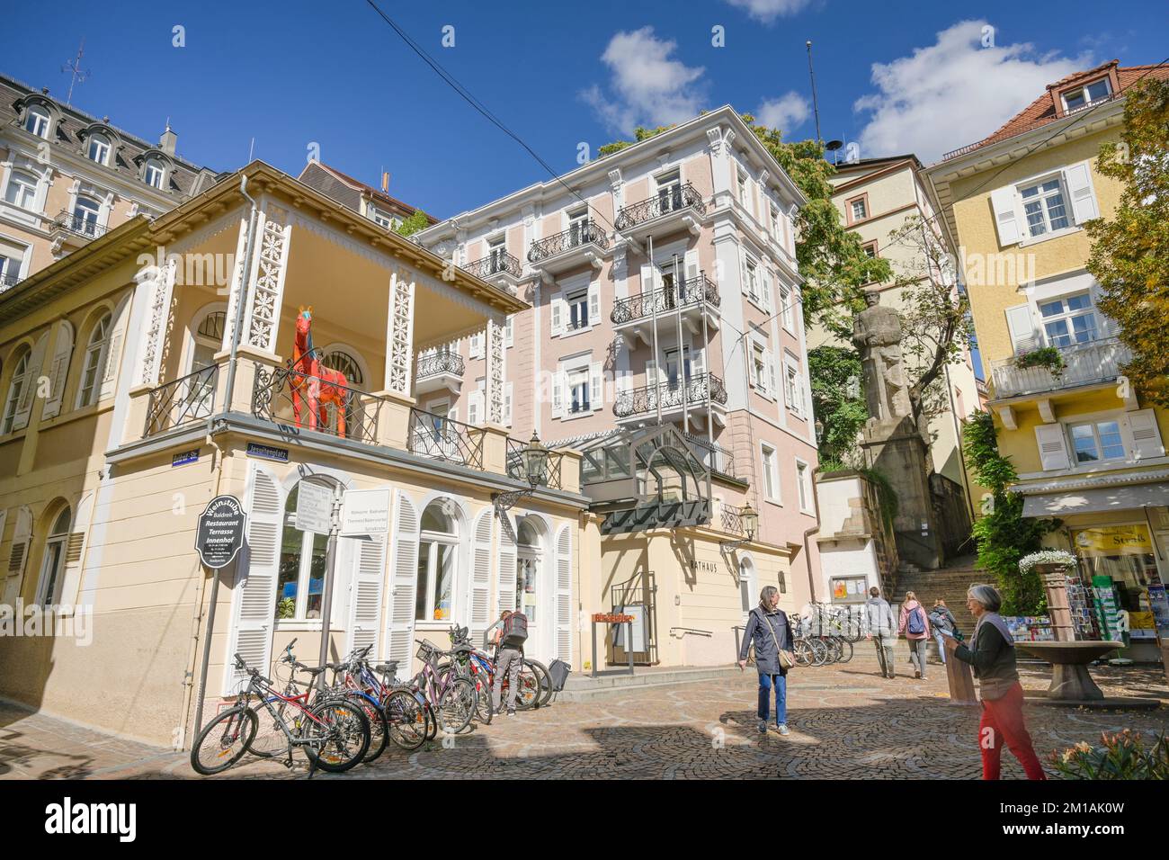 Altes Rathaus, Jesuitenplatz, Altstadt, Baden-Baden, Baden-Württemberg, Germania Foto Stock
