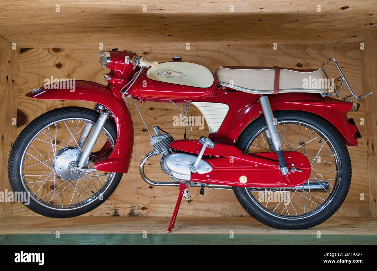 1961 NSU rapidamente TT Moped Moto al Museo Technik di Sinsheim, Speyer, Germania Foto Stock