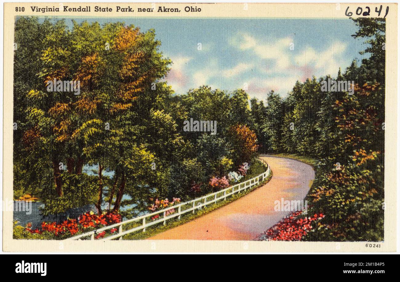 Virginia Kendall state Park, vicino Akron, Ohio , Parchi, Tichnor Brothers Collection, Cartoline degli Stati Uniti Foto Stock