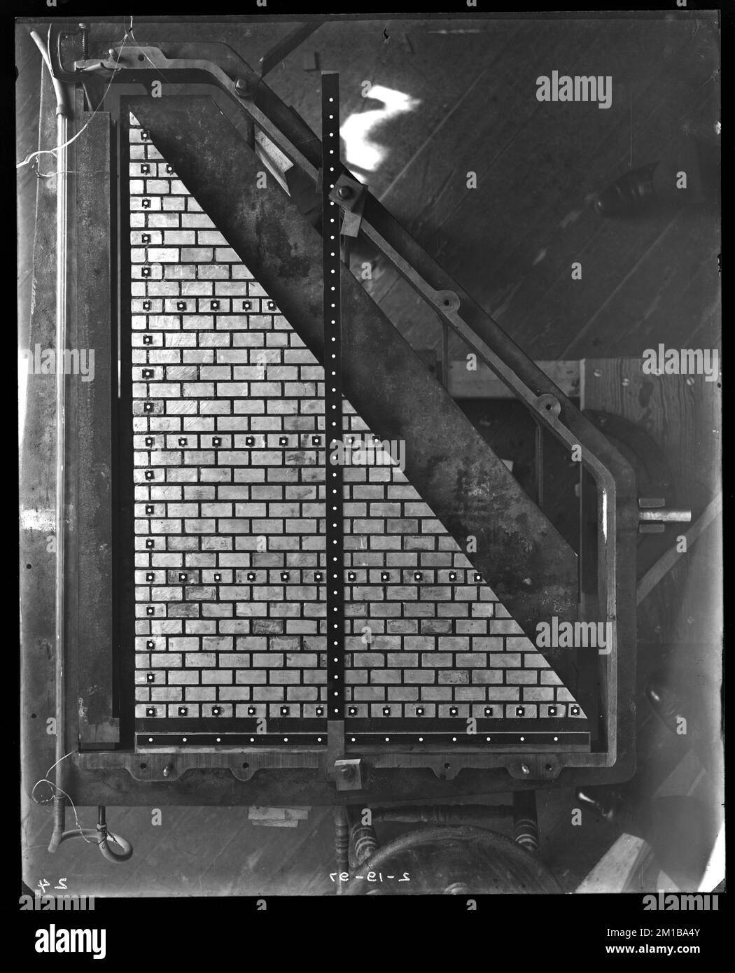 Wachusett Dam, Load Testing Experiment, Clinton, Mass., 19 febbraio, 1897 , acquedotto, dighe, attrezzatura di prova Foto Stock
