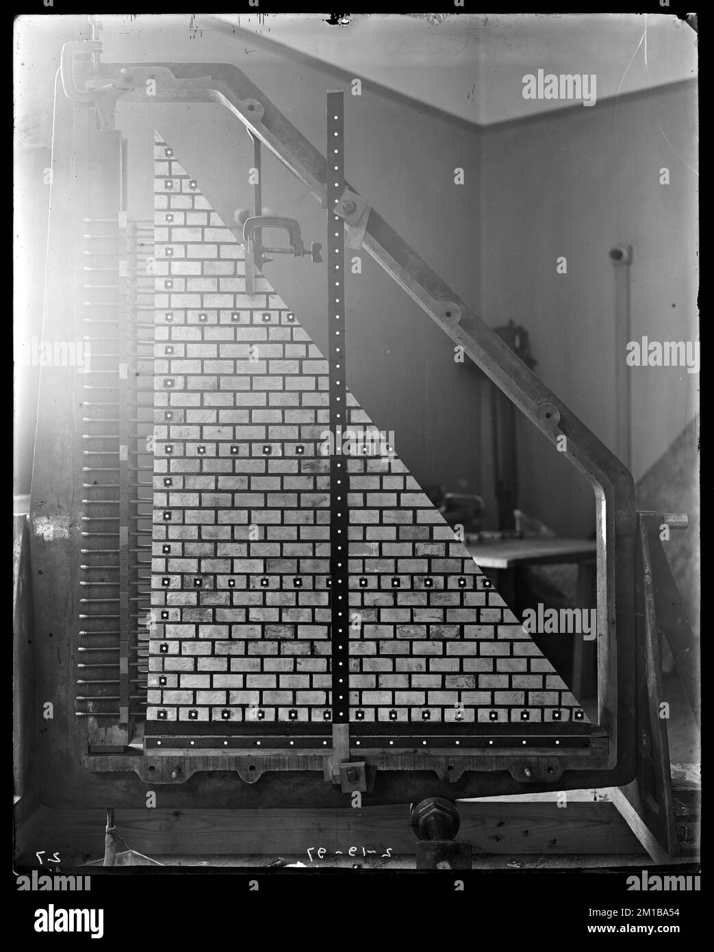 Wachusett Dam, Load Testing Experiment, Clinton, Mass., 19 febbraio, 1897 , acquedotto, dighe, attrezzatura di prova Foto Stock