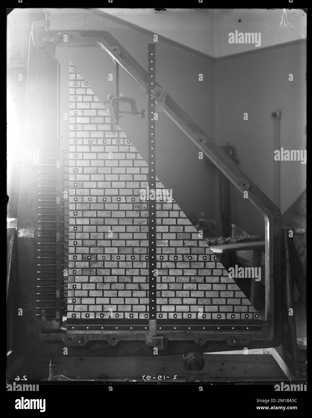 Wachusett Dam, Load Testing Experiment, Clinton, Mass., 19 febbraio, 1897 , acquedotto, dighe, attrezzatura di prova Foto Stock