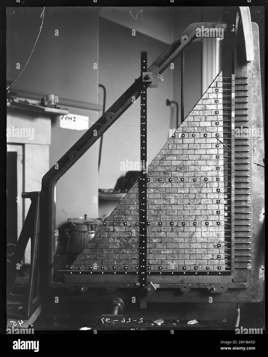 Wachusett Dam, Load Testing Experiment, Clinton, Mass., 26 febbraio, 1897 , acquedotto, dighe, attrezzatura di prova Foto Stock