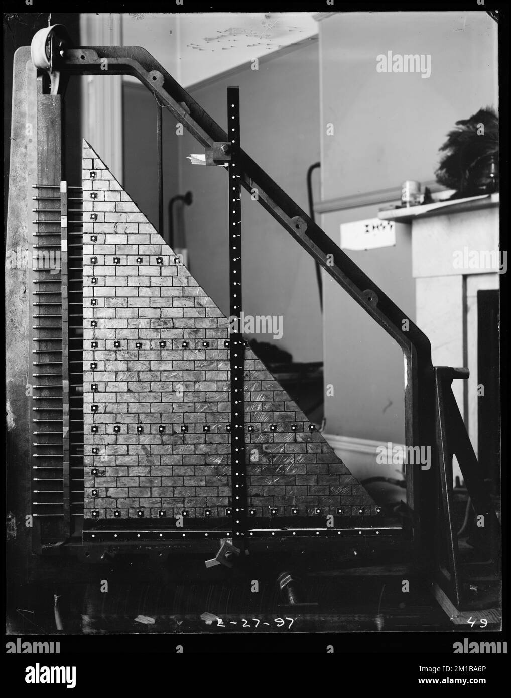 Wachusett Dam, Load Testing Experiment, Clinton, Mass., 27 febbraio, 1897 , acquedotto, dighe, attrezzatura di prova Foto Stock