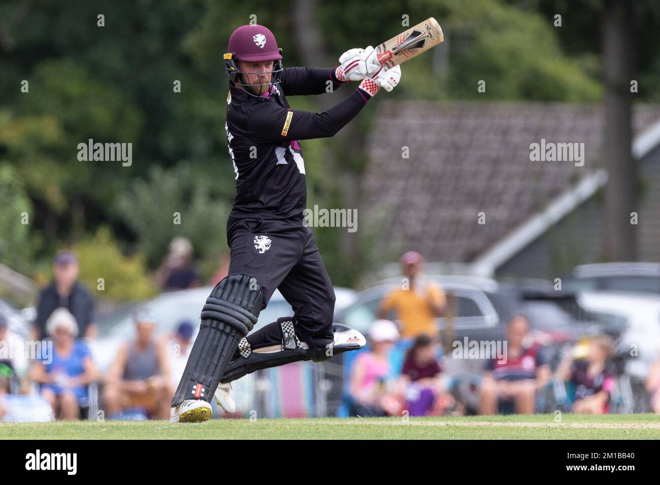 Il cricket giocatore James Hildreth da Somerset CCC in una partita contro Devon CCC Foto Stock