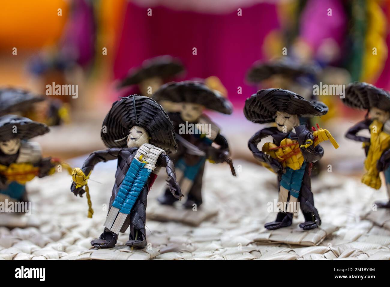 Day of the Dead Group of Mexican Skeletons in musica, messico Foto Stock