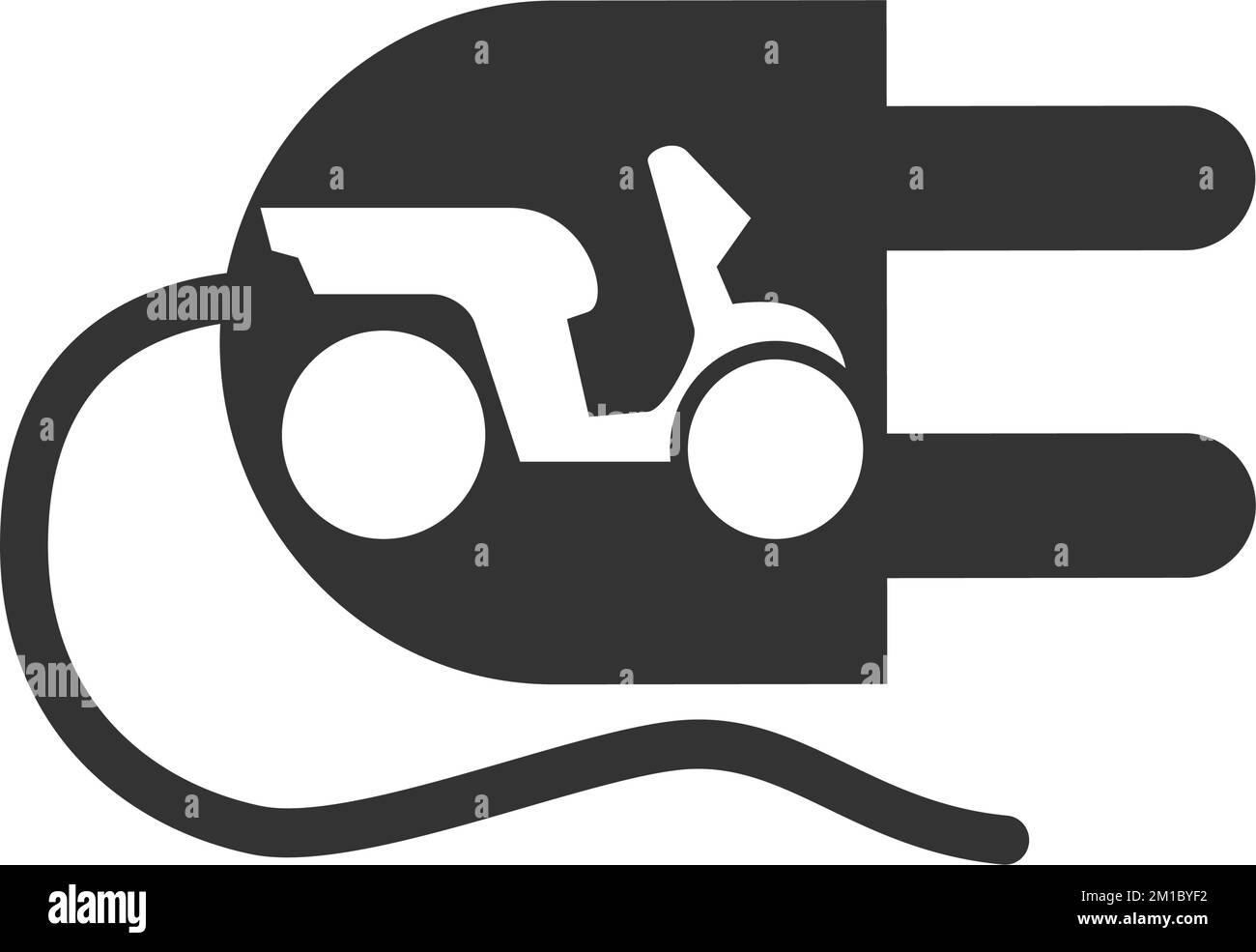 Auto elettrica con spina Logo modello icona Illustrazione Brand Identity Illustrazione Vettoriale