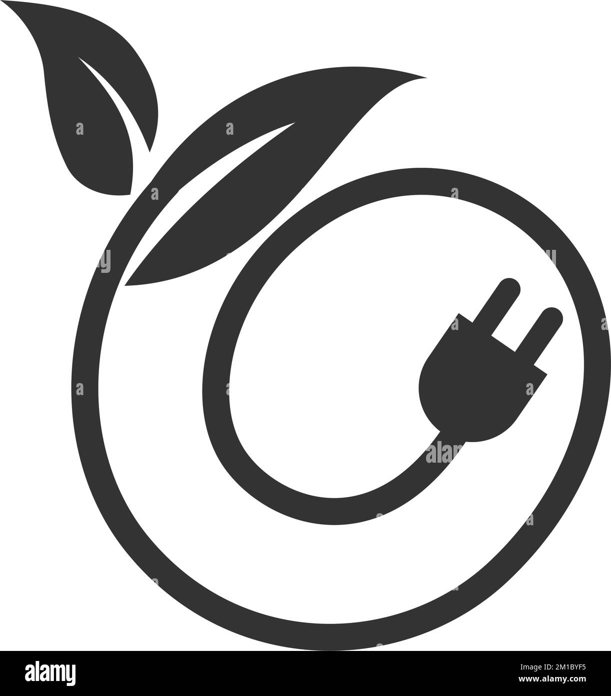 Auto elettrica con spina Logo modello icona Illustrazione Brand Identity Illustrazione Vettoriale