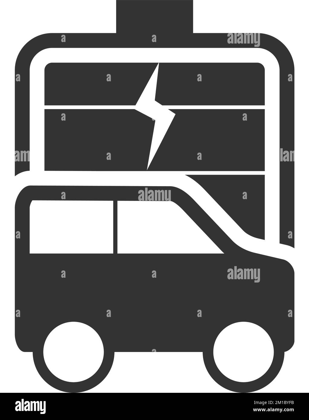 Auto elettrica con spina Logo modello icona Illustrazione Brand Identity Illustrazione Vettoriale