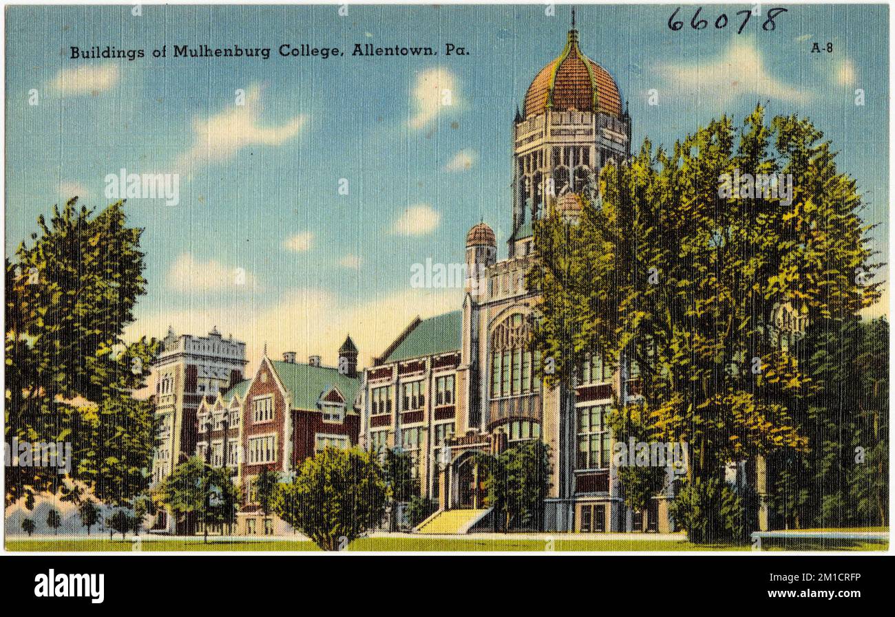 Edificio del Mulhenburg College, Allenstown, Pa. , Università e college, Tichnor Brothers Collection, cartoline degli Stati Uniti Foto Stock