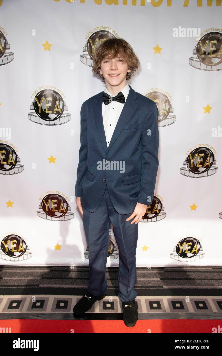 Tristan Riggs partecipa ai 7th Annual Young Entertainer Awards presso lo Sheraton universale di Universal City, CA, dicembre 11th 2022 Foto Stock