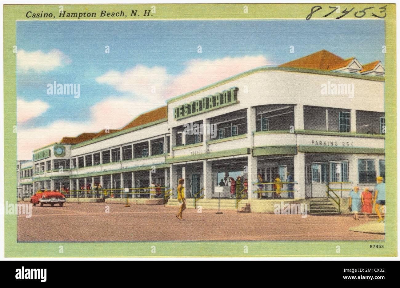 Casinò, Hampton Beach, N.H. , Sport & strutture ricreative, Tichnor Brothers Collection, cartoline degli Stati Uniti Foto Stock