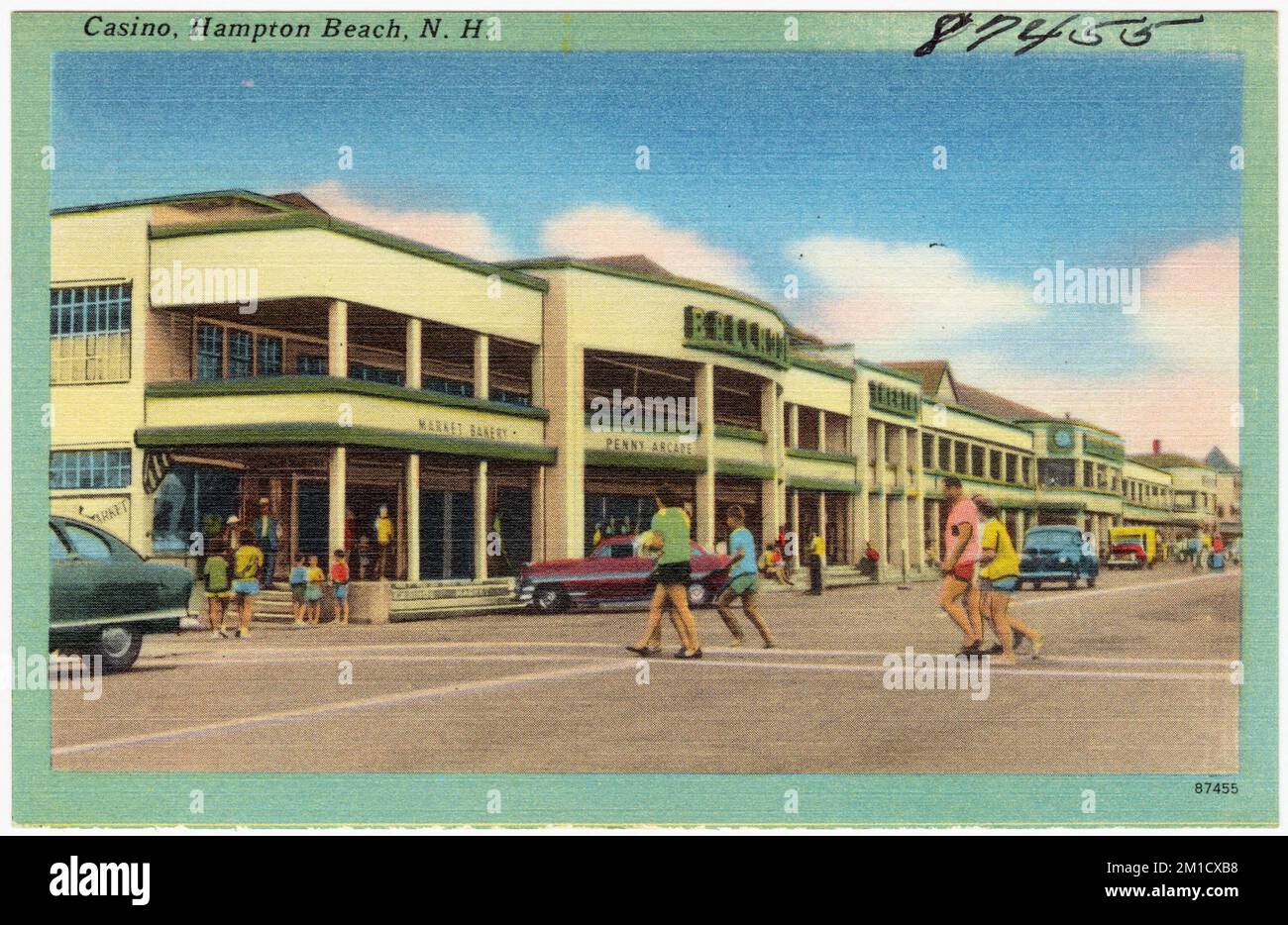 Casinò, Hampton Beach, N.H. , Sport & strutture ricreative, Tichnor Brothers Collection, cartoline degli Stati Uniti Foto Stock