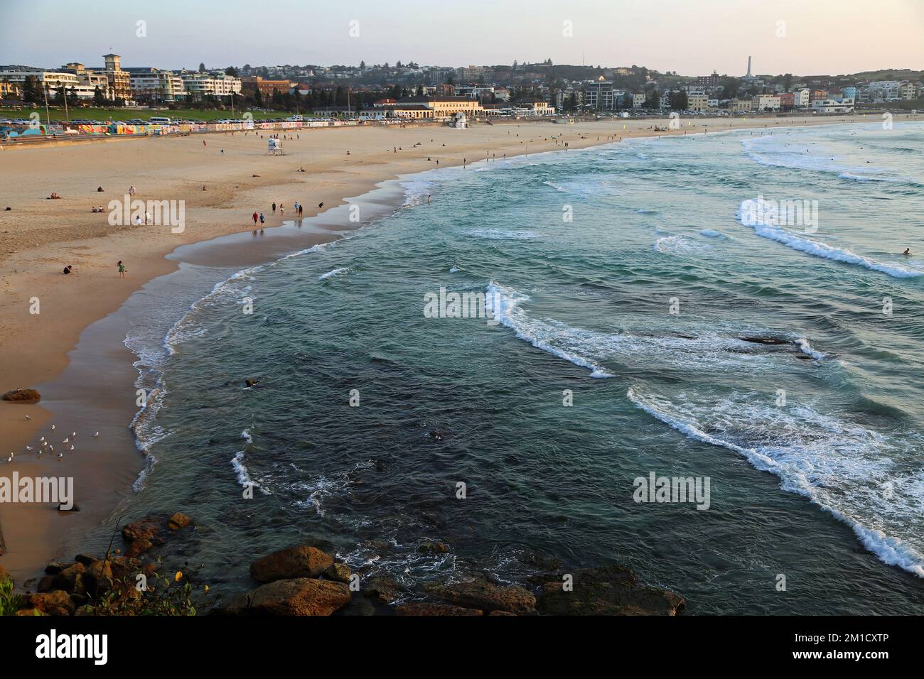 Panorama con Bondi Beach - Sydney, Australia Foto Stock