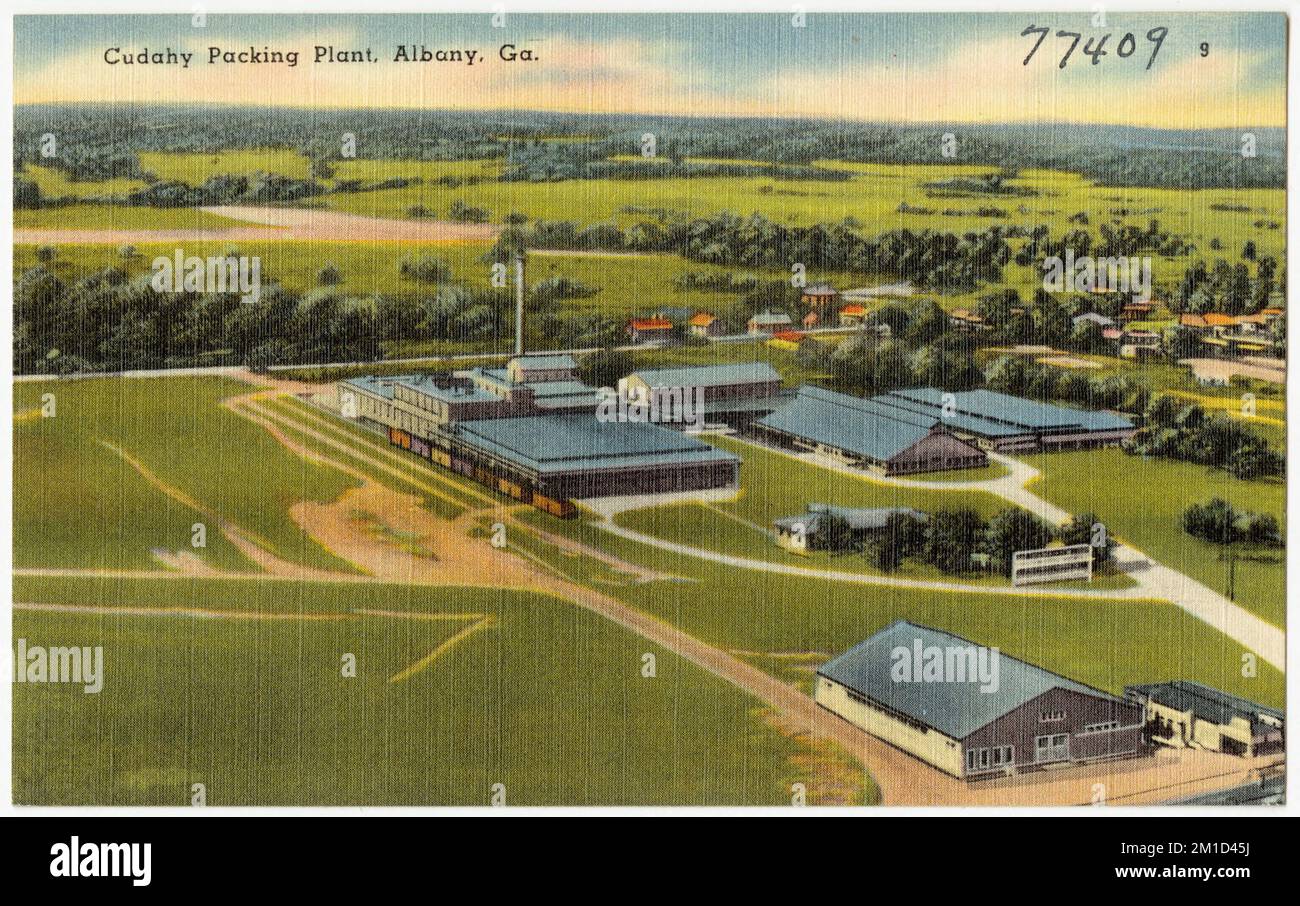Impianto di imballaggio Cudahy, Albany, GA. , Industrial facilities, Tichnor Brothers Collection, cartoline degli Stati Uniti Foto Stock