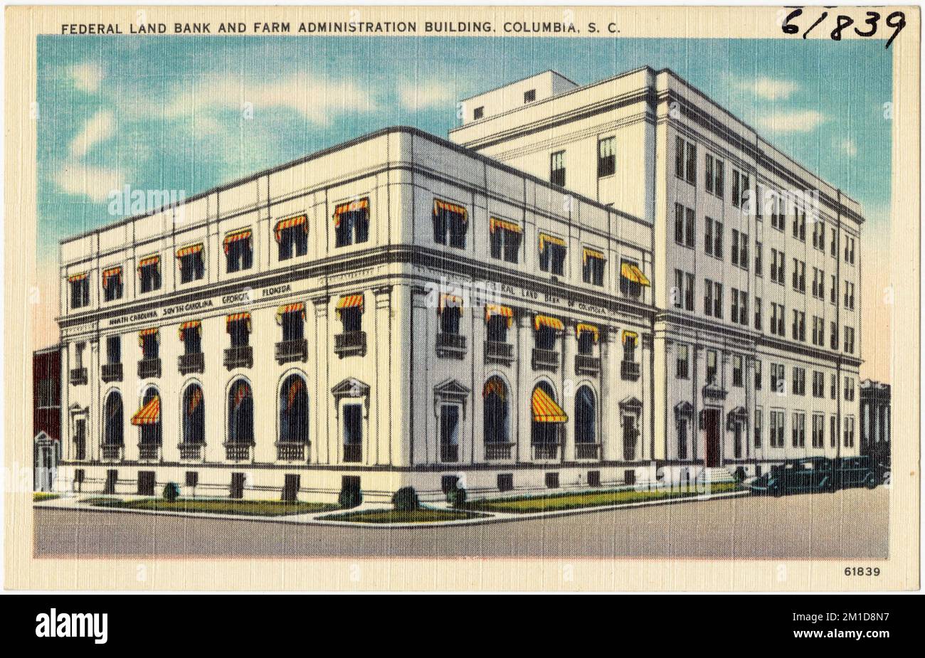 Federal Land Bank and Farm Administration Building, Columbia, S.C., strutture commerciali, Tichnor Brothers Collection, Cartoline degli Stati Uniti Foto Stock