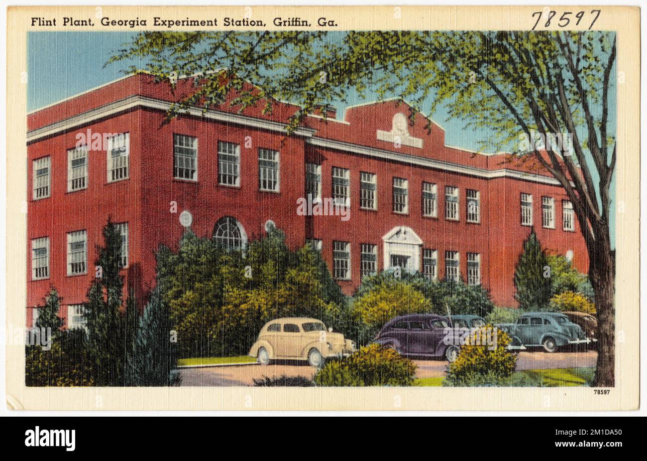 Flint Plant, Georgia Experiment Station, Griffin, GA. , Industrial facilities, Tichnor Brothers Collection, cartoline degli Stati Uniti Foto Stock