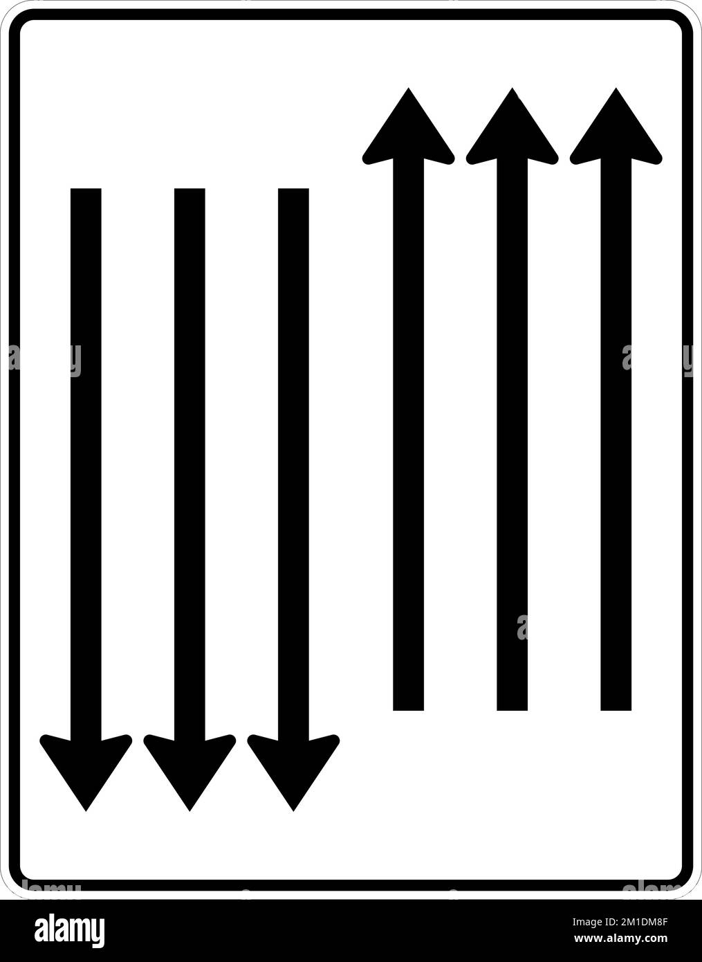 Questo segno indica la fine di una corsia. Tutto il traffico in queste corsie deve confluire nella corsia adiacente. Indicazioni stradali, indicazioni stradali Ger Illustrazione Vettoriale