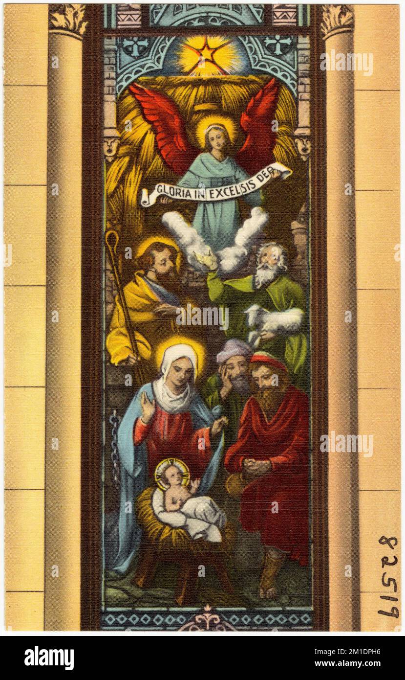 Gloria in excelsis deo , Tichnor Brothers Collection, cartoline degli Stati Uniti Foto Stock