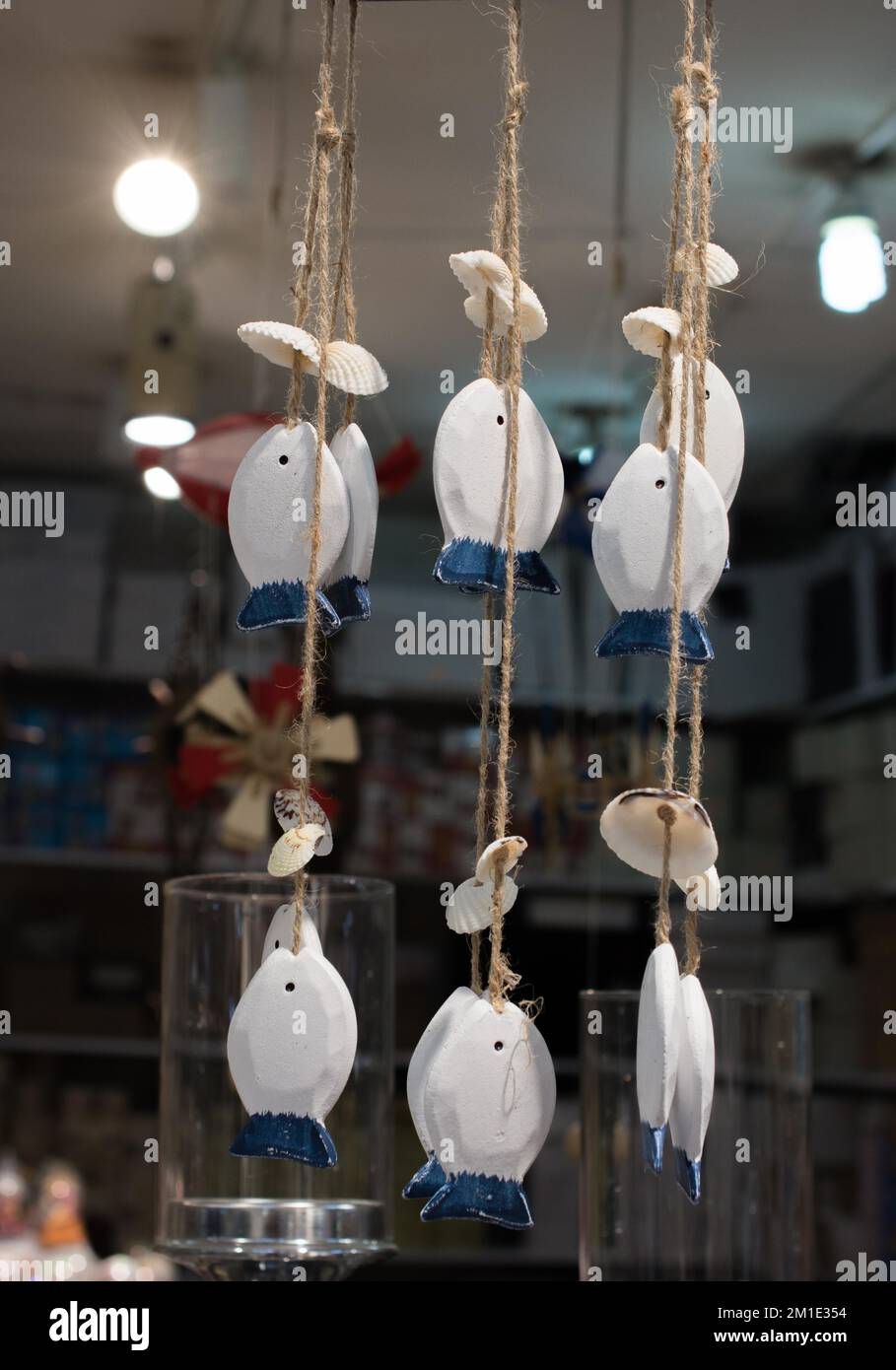 La vita di legno come oggetto di decorazione di vita marina Foto Stock