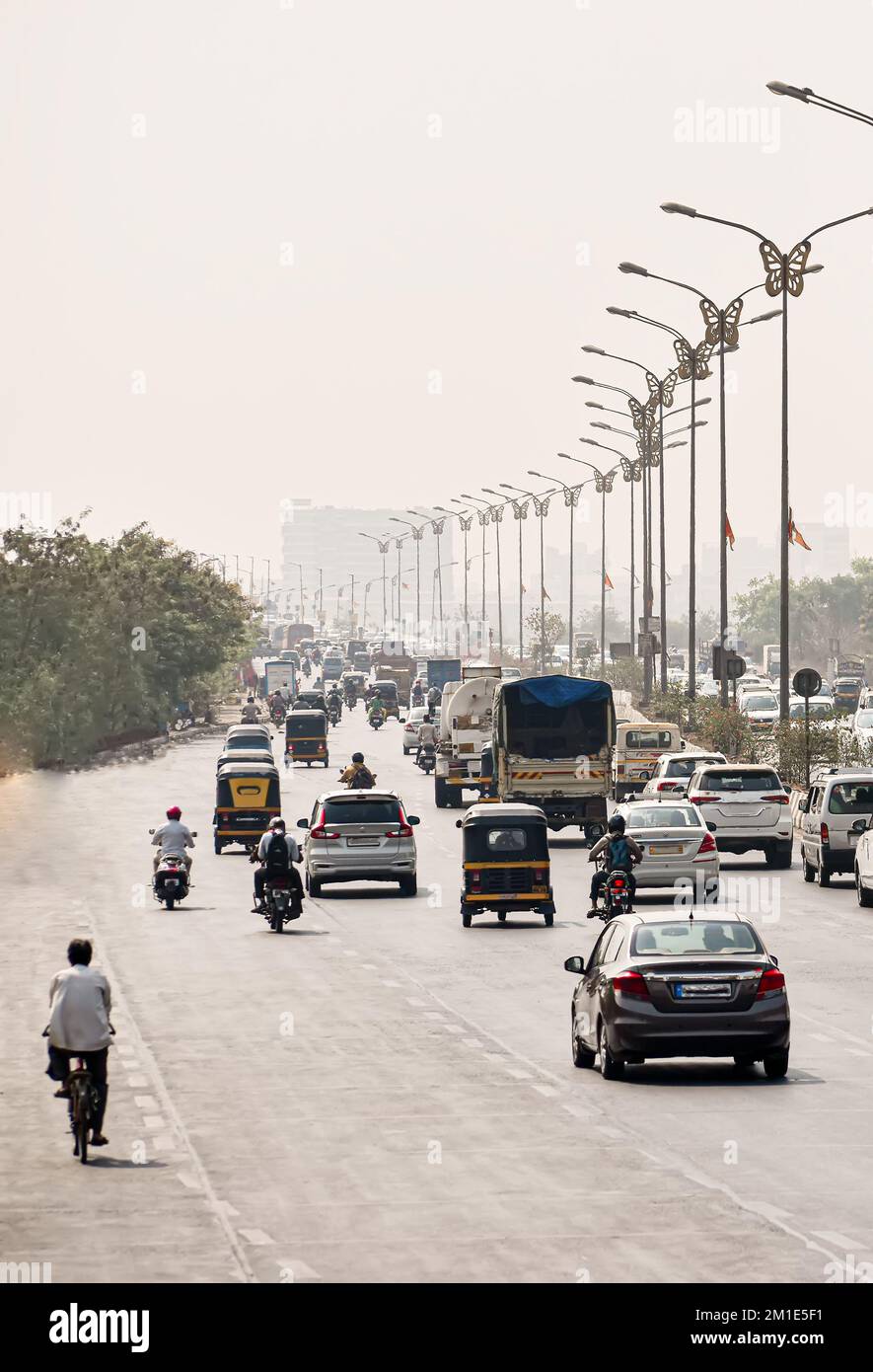 Navi Mumbai Highway navi Mumbai Skyline, navi Mumbai Illustration, navi Mumbai, state Maharashtra, India Artwork, Navi Mumbai Maharashtra illustrazione Foto Stock