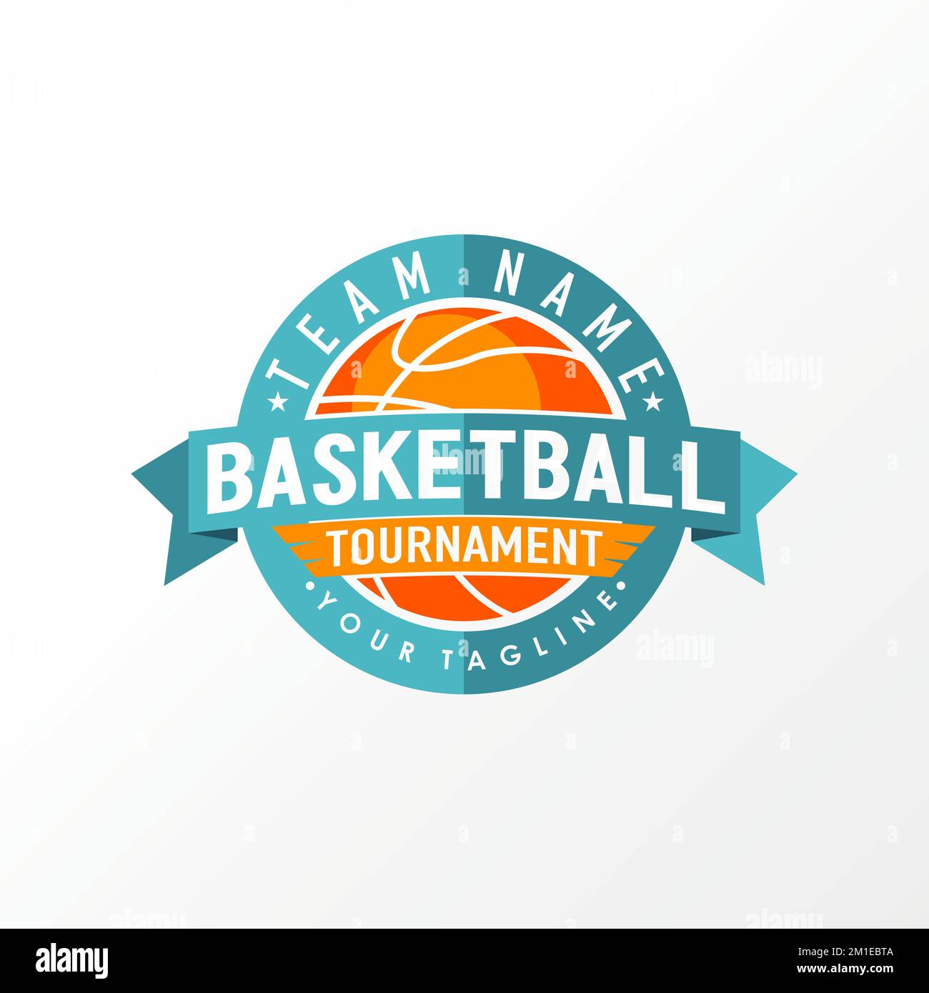 Concorso di stemma di basket stupefacente immagine grafica icona logo design astratto concetto vettore stock simbolo associato con lo sport o torneo Illustrazione Vettoriale