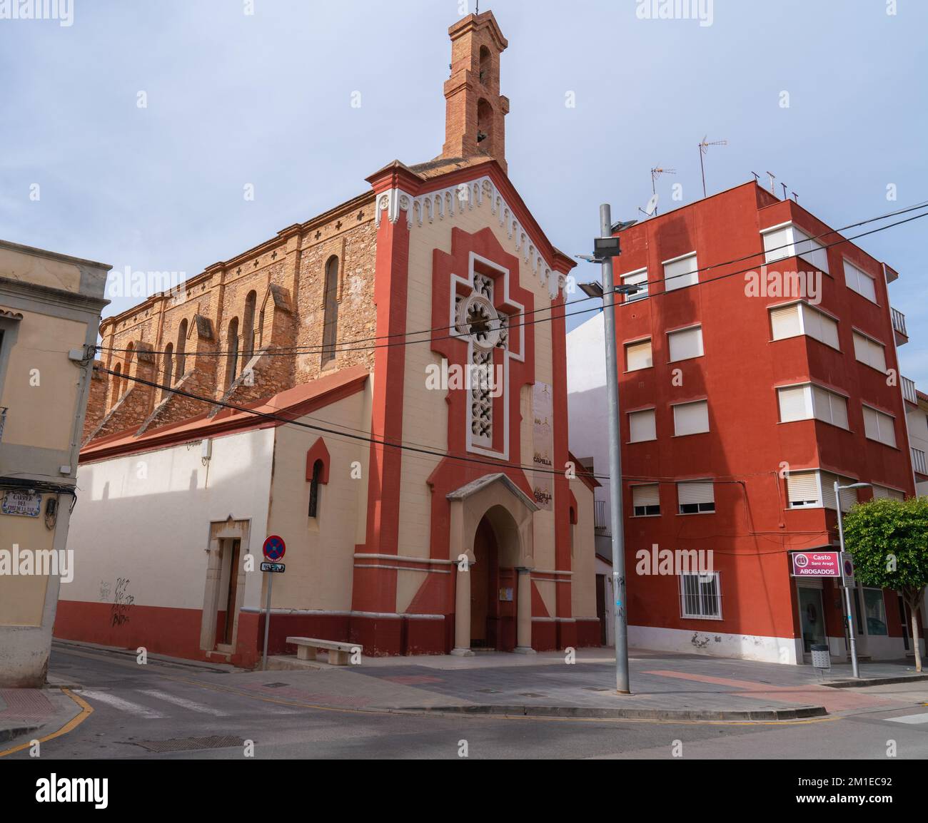 Benicarlo chiesa di Sant Pere aka Cappella di Cristo de la Mar in provincia di Castellon Spagna Foto Stock