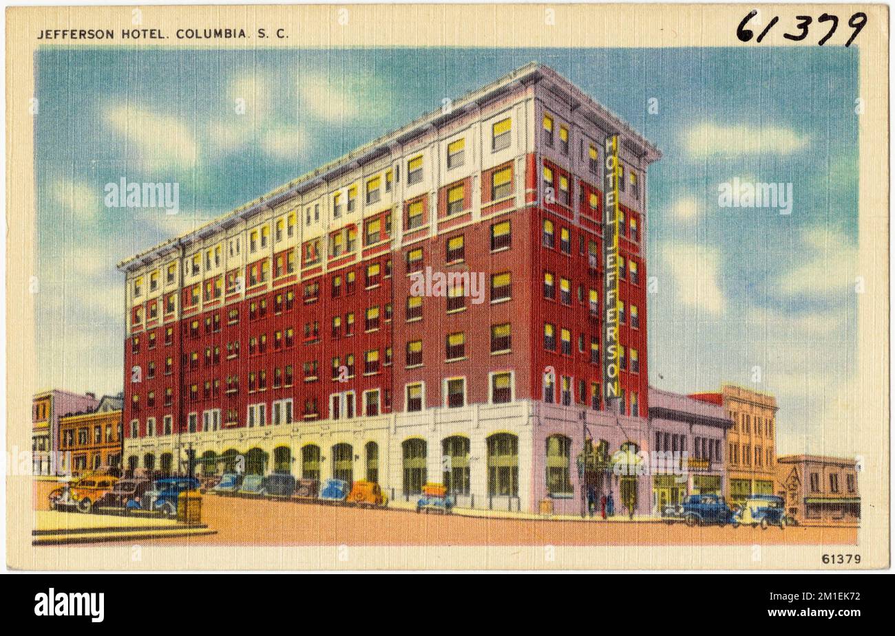 Jefferson Hotel, Columbia, S. C., Hotels, Tichnor Brothers Collection, Cartoline degli Stati Uniti Foto Stock