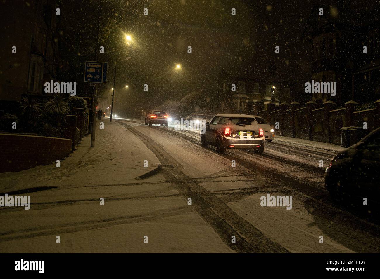 Neve a Londra 2022 Foto Stock
