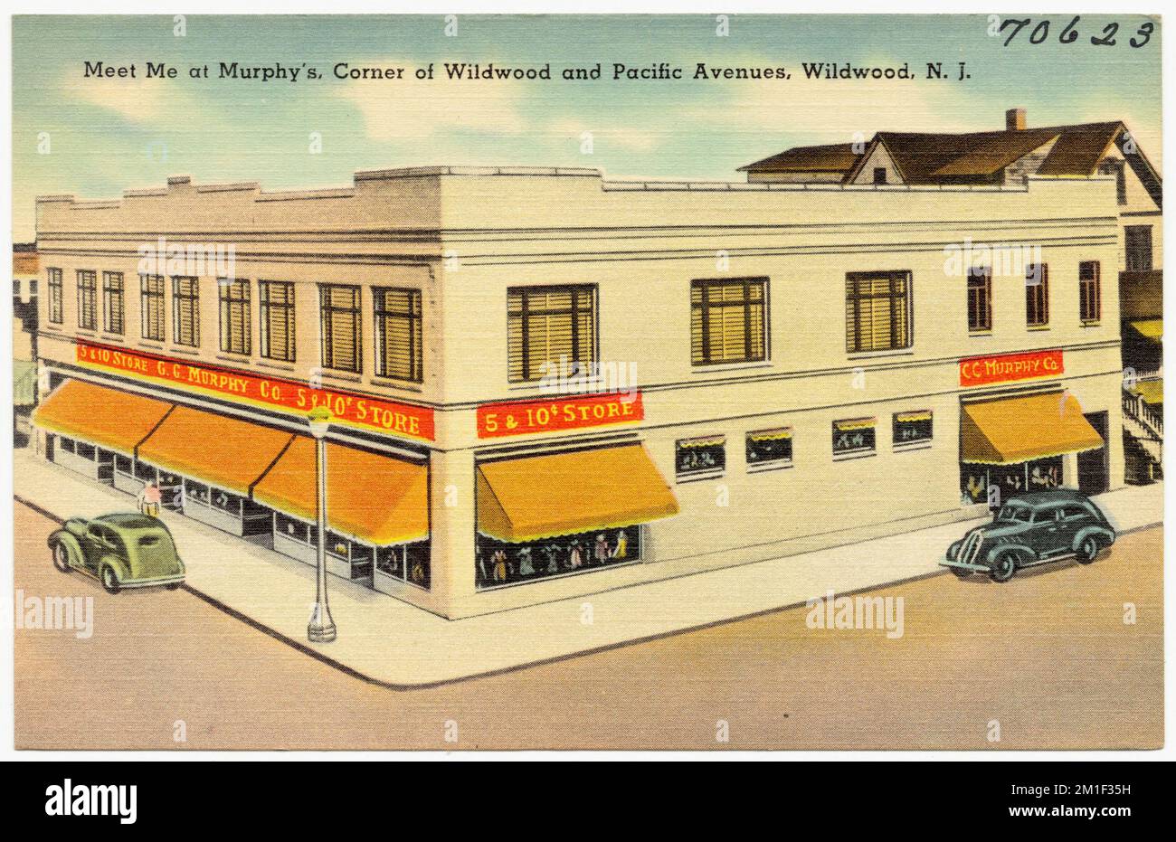 Incontrami al Murphy's, angolo di Wildwood e Pacific Avenues, Wildwood, N. J., strutture commerciali, Tichnor Brothers Collection, Cartoline degli Stati Uniti Foto Stock
