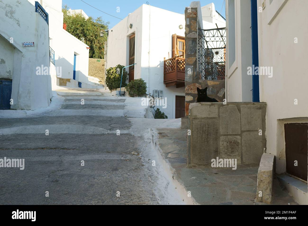 Chora di Astipalea isola nel Dodecaneso isola Gruppo, Grecia. Foto Stock