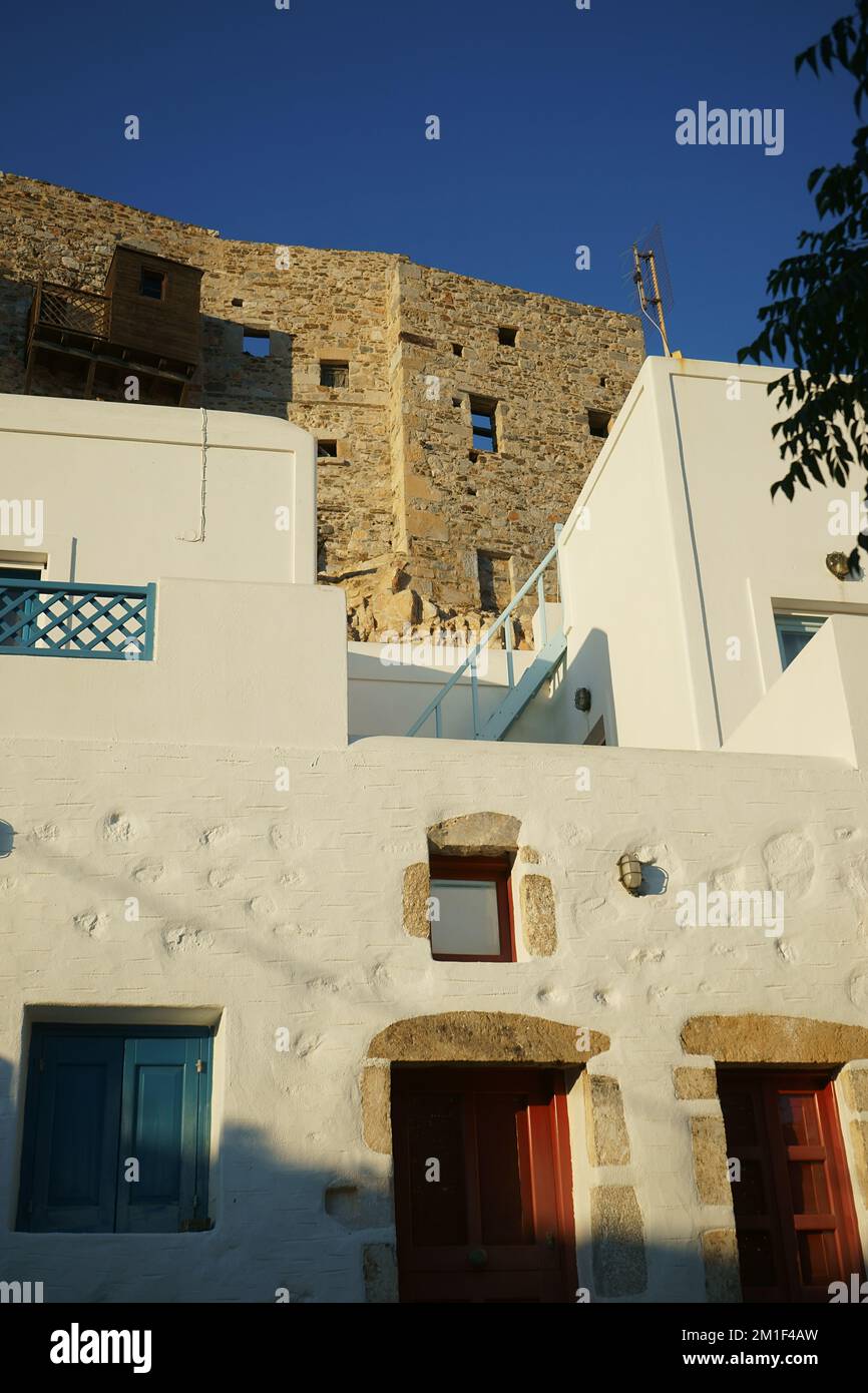 Chora di Astipalea isola nel Dodecaneso isola Gruppo, Grecia. Foto Stock
