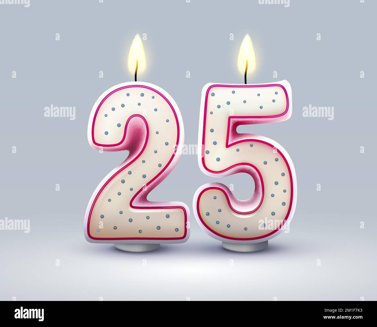 Buon compleanno anni. 25 anniversario del compleanno, candela in forma di  numeri. Illustrazione vettoriale Immagine e Vettoriale - Alamy